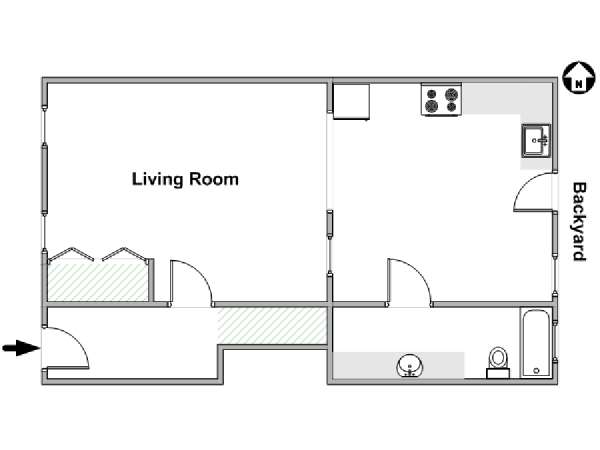 New York Studio apartment - apartment layout  (NY-16024)