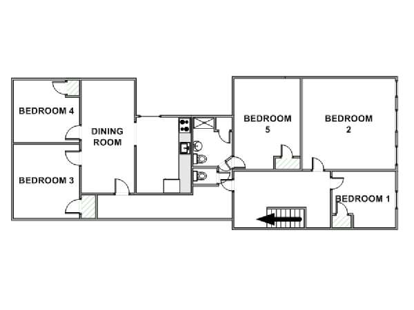 Nueva York 5 Dormitorios piso para compartir - esquema  (NY-17610)
