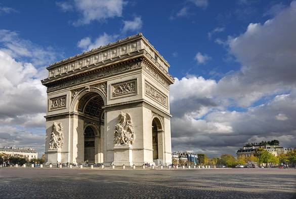 The Champs-Élysées and the Arc de Triomphe