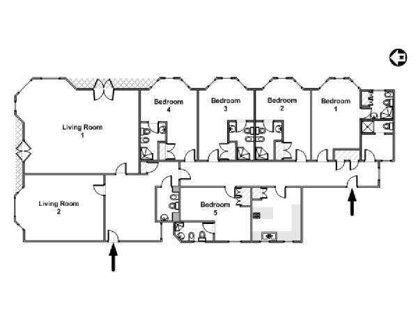 London Accommodation: 5 Bedroom Apartment Rental in Kensington (LN-1456)