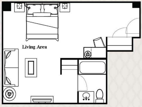 New York Studio apartment - apartment layout  (NY-14491)