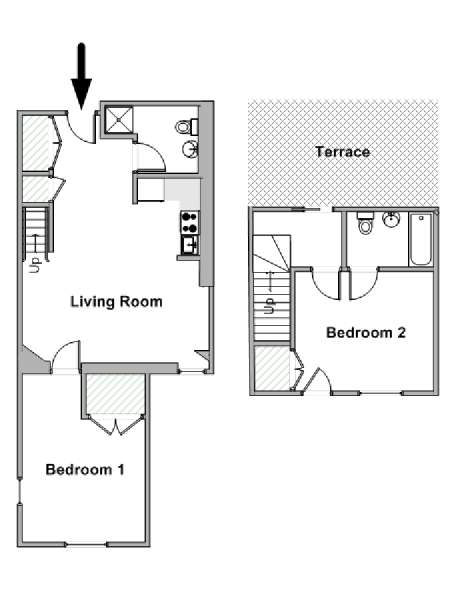 New York 3 Zimmer wohnungsvermietung - layout  (NY-15432)