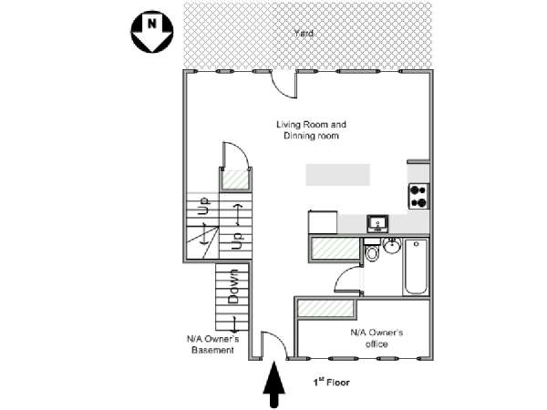 Nueva York 3 Dormitorios - Dúplex piso para compartir - esquema 1 (NY-17953)