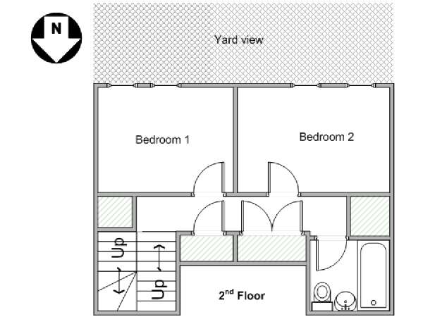 Nueva York 3 Dormitorios - Dúplex piso para compartir - esquema 2 (NY-17953)