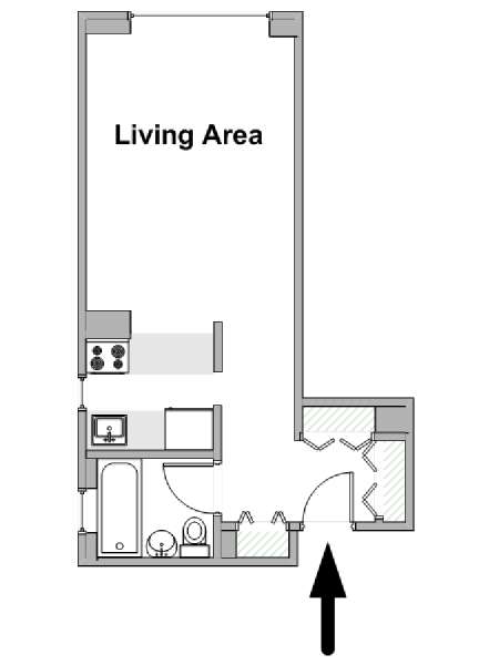 Nueva York Estudio apartamento - esquema  (NY-19123)