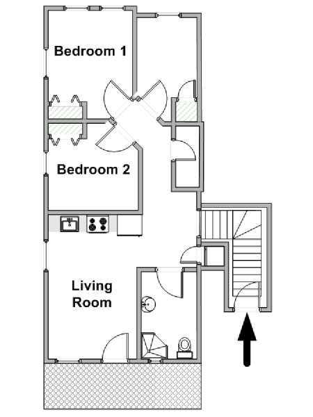 Nueva York 2 Dormitorios apartamento - esquema  (NY-19645)