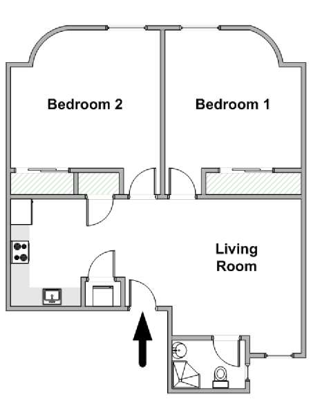 Nueva York 2 Dormitorios apartamento - esquema  (NY-19647)