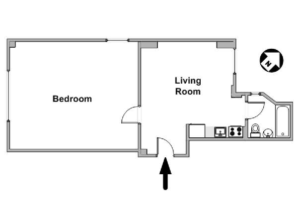 New York T2 appartement location vacances - plan schématique  (NY-19724)