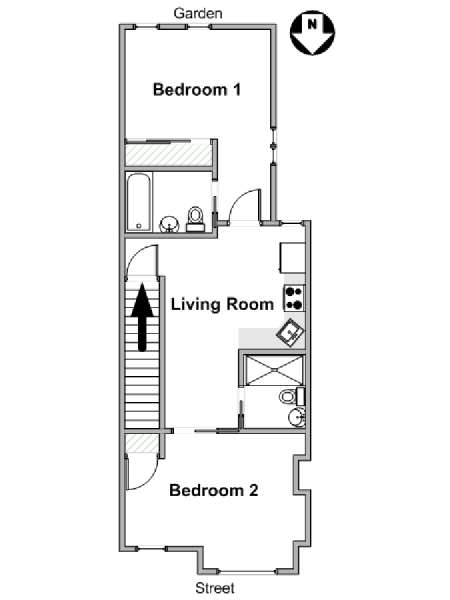 Nueva York 2 Dormitorios apartamento - esquema  (NY-19757)