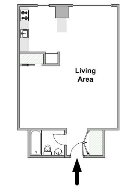 New York Studiowohnung wohnungsvermietung - layout  (NY-19811)