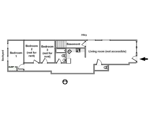 New York T4 appartement colocation - plan schématique  (NY-19836)