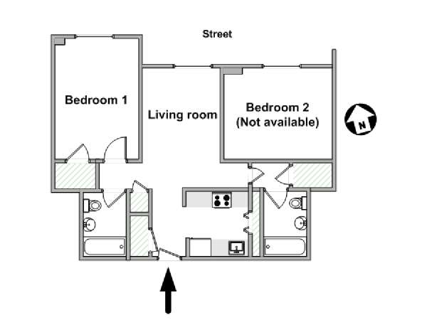 Nueva York 2 Dormitorios piso para compartir - esquema  (NY-19841)