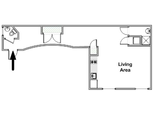 Paris Studiowohnung wohnungsvermietung - layout  (PA-4916)