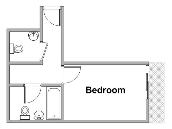 Paris T5 appartement bed breakfast - plan schématique  (PA-4921)