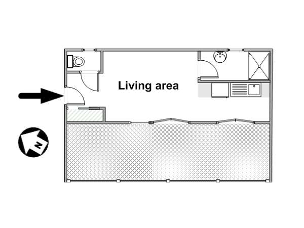 South of France - French Riviera - Studio accommodation - apartment layout  (PR-1143)