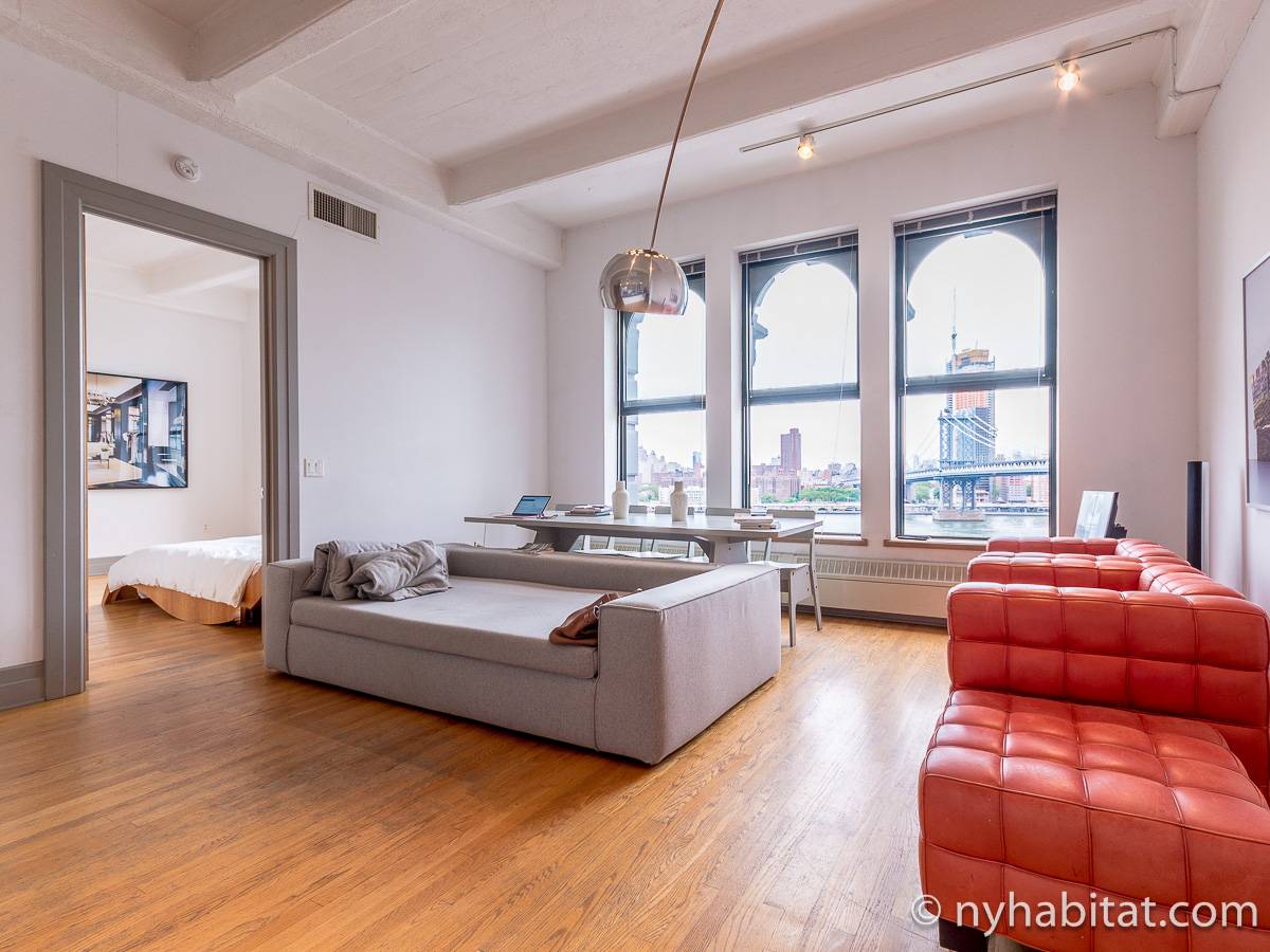 New York Apartment Alcove Studio Loft Apartment Rental in Dumbo (NY14834)