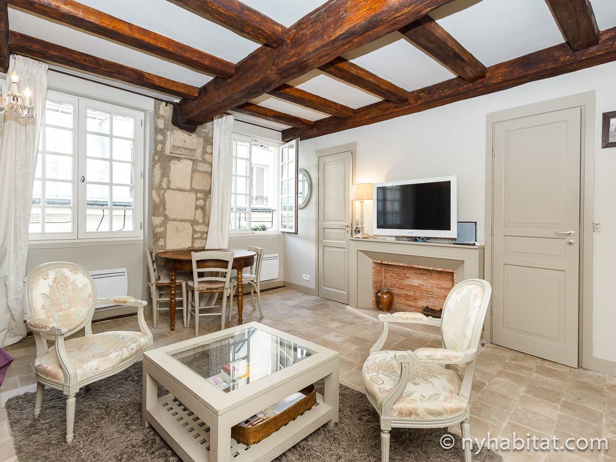 Paris Apartment: 1 Bedroom Apartment Rental in Le Marais (PA-4197)